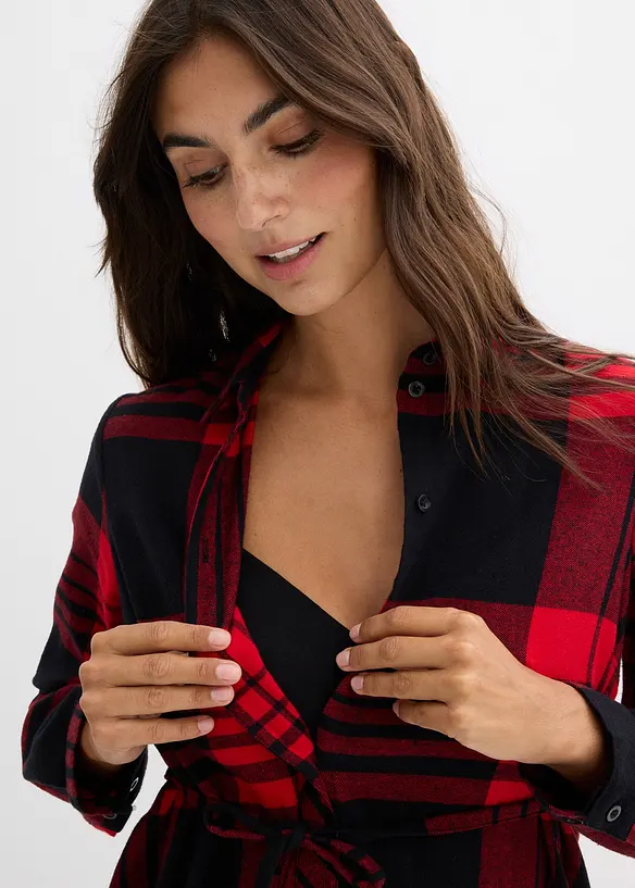 Camicia lunga prémaman / da allattamento in flanella, bonprix