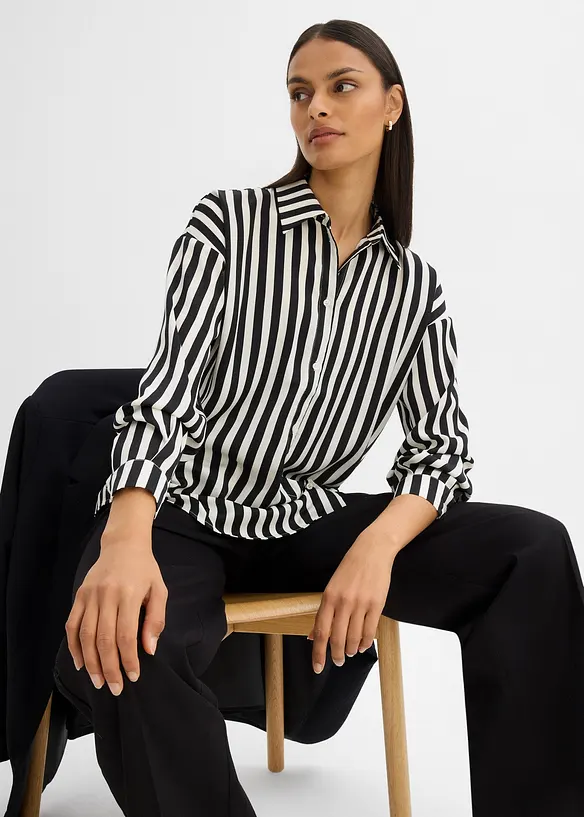 Camicia in satin fluente, bonprix