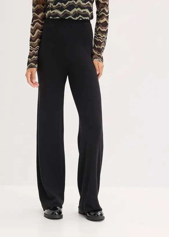 Pantaloni in maglia di soffice misto viscosa, bonprix