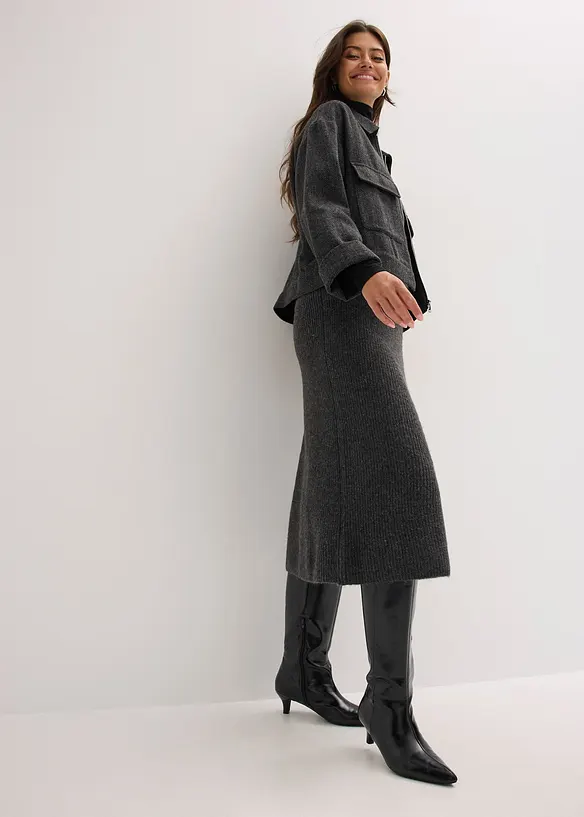 Gonna midi in maglia, bonprix