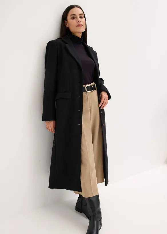 Cappotto lungo in simil lana, bonprix