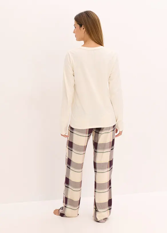 Pigiama con pantaloni in morbido tessuto e sacchetto regalo, bonprix