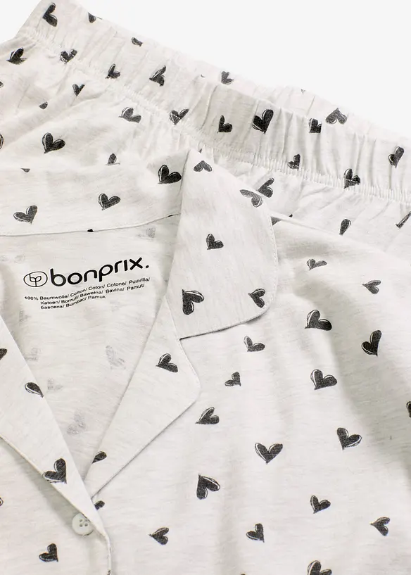 Pigiama oversize con abbottonatura, bonprix