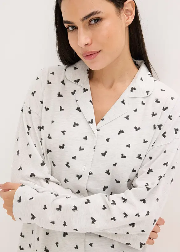 Pigiama oversize con abbottonatura, bonprix