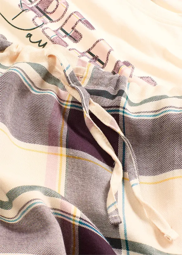 Pigiama con pantaloni in morbido tessuto e sacchetto regalo, bonprix