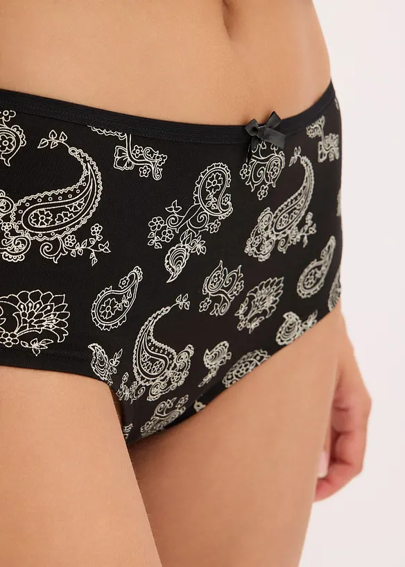 Culotte a vita alta con cotone biologico (pacco da 4), bonprix