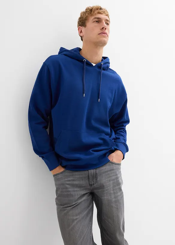 Felpa con cappuccio in puro cotone biologico, loose fit, bonprix