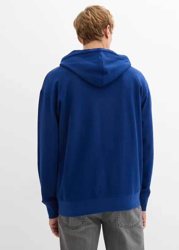 Felpa con cappuccio in puro cotone biologico, loose fit, bonprix