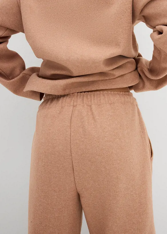 Pantaloni barrel in simil lana, bonprix