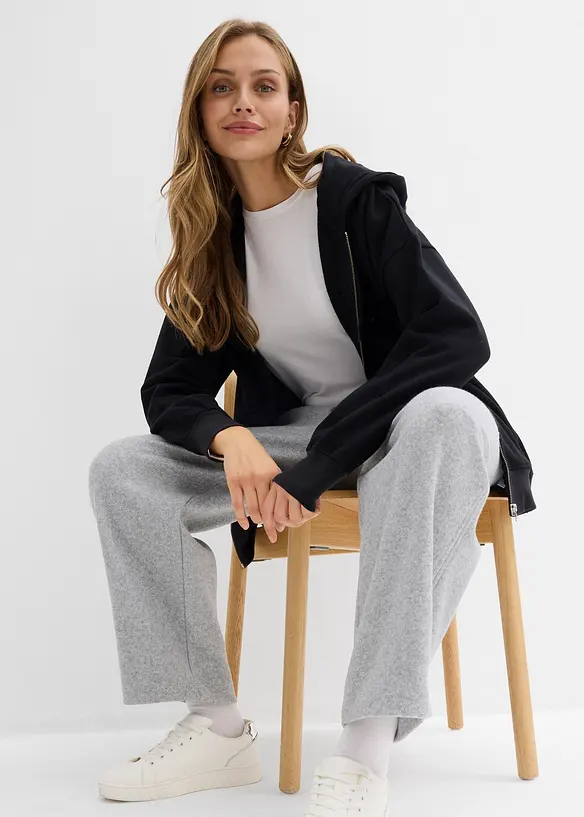 Pantaloni barrel in simil lana, bonprix