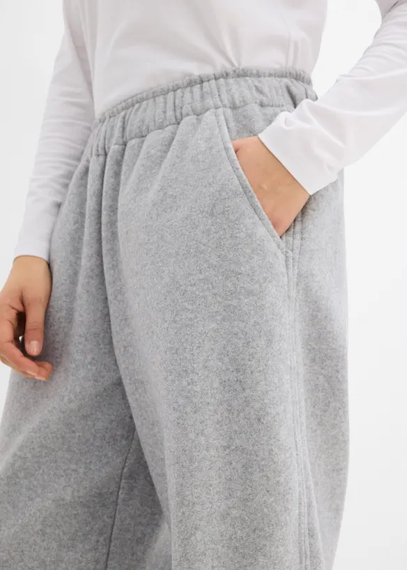Pantaloni barrel in simil lana, bonprix