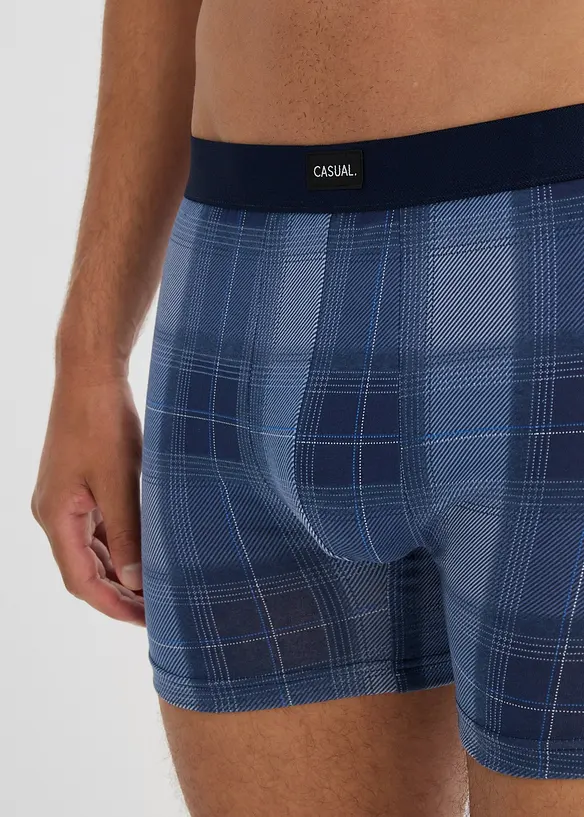 Boxer midi aderenti con cotone (pacco da 2), bonprix