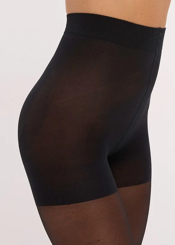Collant coprenti con effetto push-up + controllo pancia + fascia comoda + compressione, 50 den, bonprix