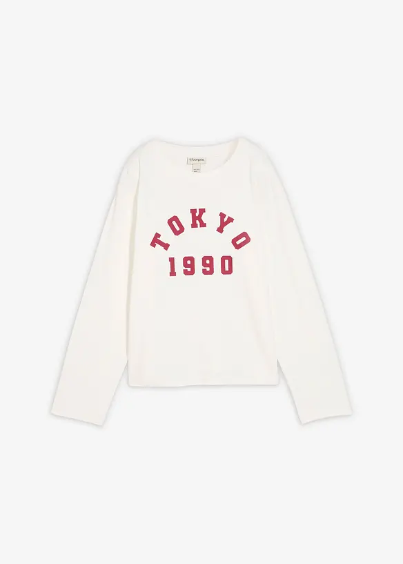 Maglia a maniche lunghe in puro cotone, bonprix