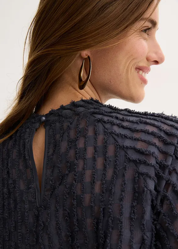 Blusa in materiale operato, bonprix