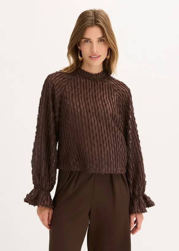 Blusa in materiale operato, bonprix