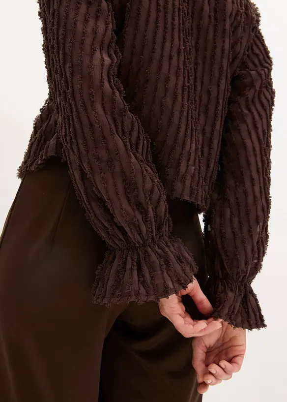 Blusa in materiale operato, bonprix