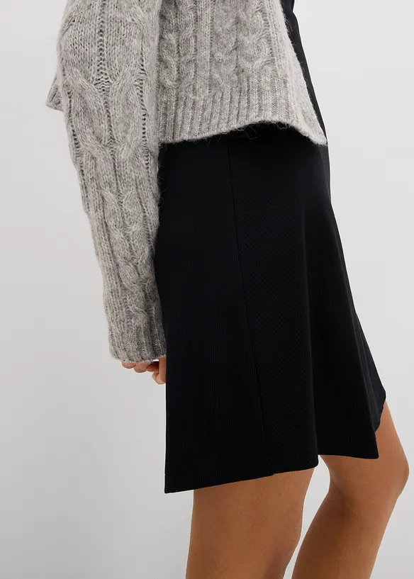 Abito in misto cotone elasticizzato a coste, bonprix