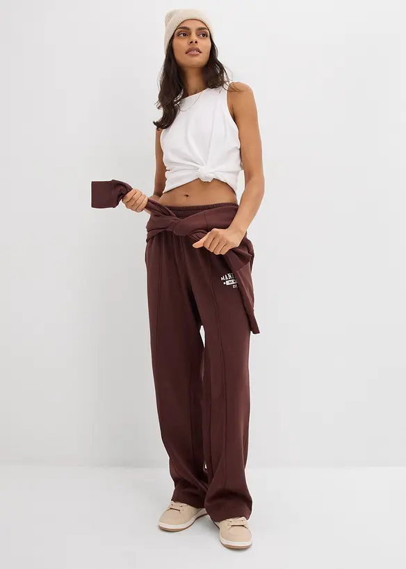 Pantaloni in felpa di puro cotone, bonprix