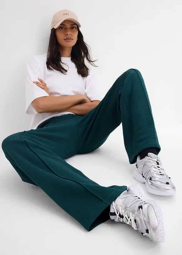 Pantaloni in felpa di puro cotone, bonprix