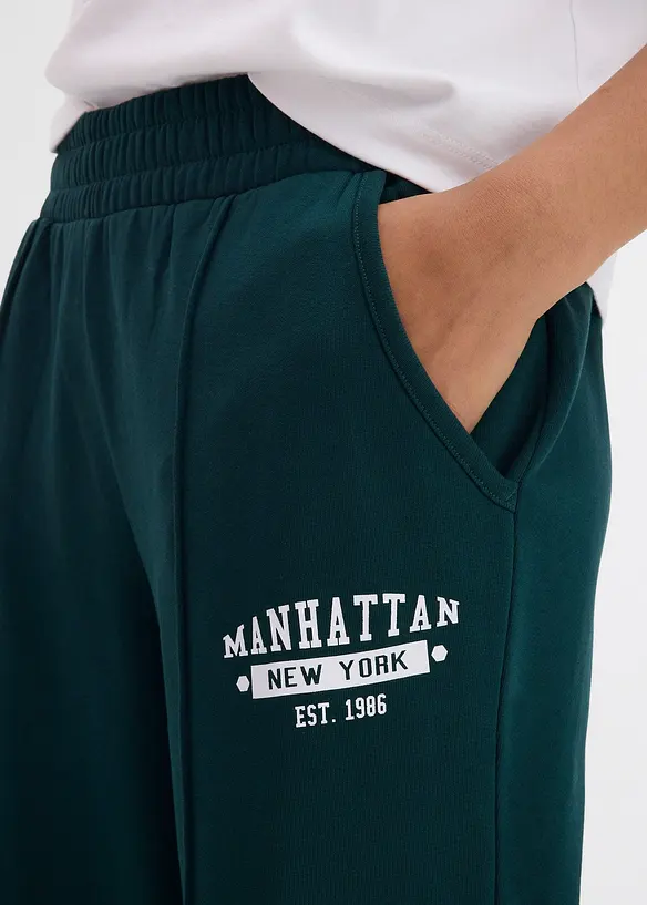 Pantaloni in felpa di puro cotone, bonprix