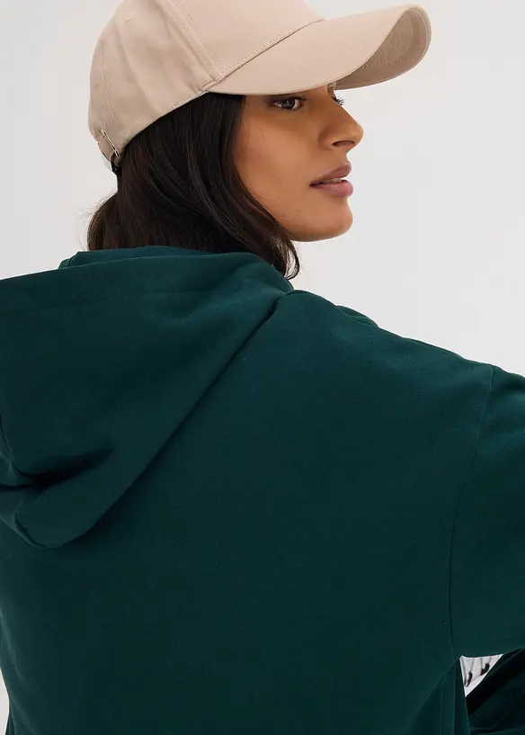 Felpa oversize con cappuccio in puro cotone, bonprix