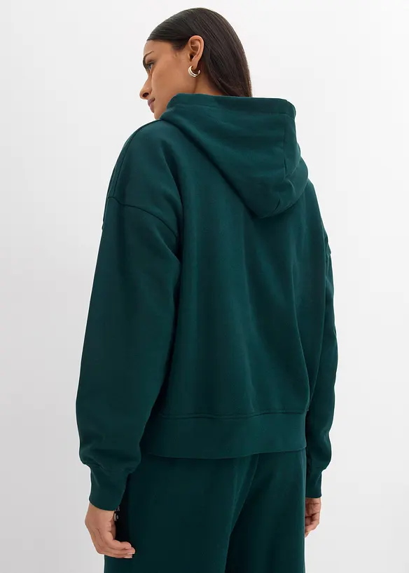 Felpa oversize con cappuccio in puro cotone, bonprix
