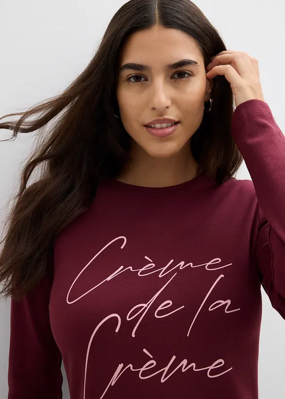 Maglia a maniche lunghe in puro cotone, bonprix