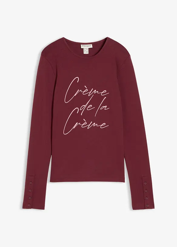 Maglia a maniche lunghe in puro cotone, bonprix