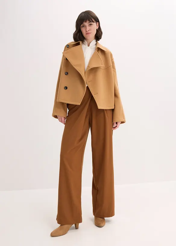 Pantaloni larghi in misto viscosa, bonprix