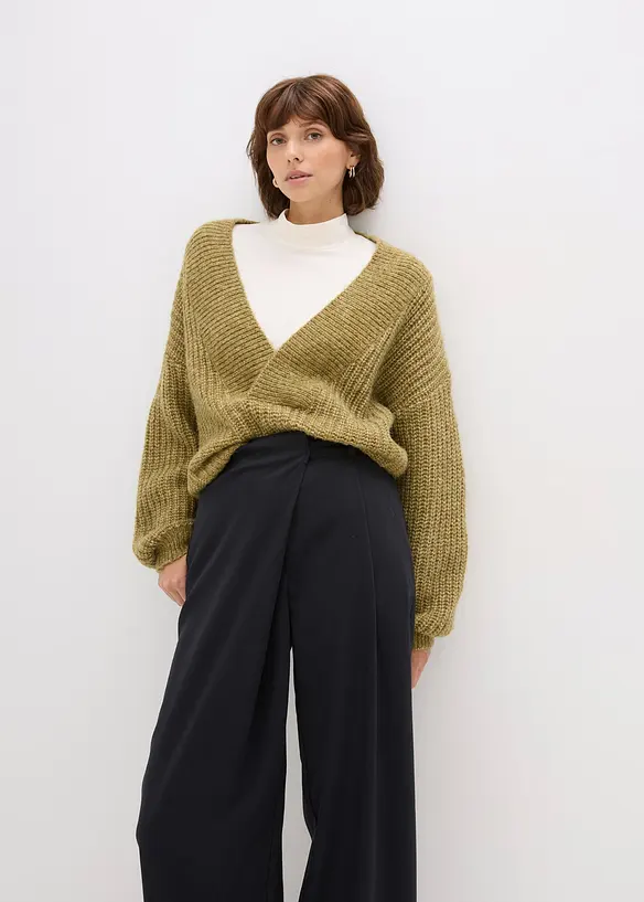 Pantaloni larghi in misto viscosa, bonprix