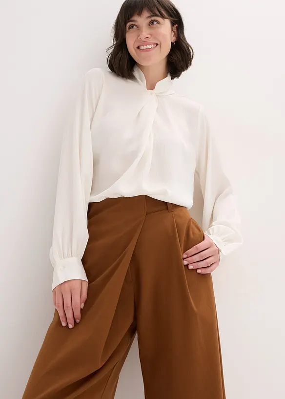 Pantaloni larghi in misto viscosa, bonprix