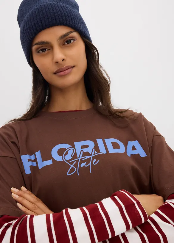 T-shirt oversize in puro cotone biologico, bonprix