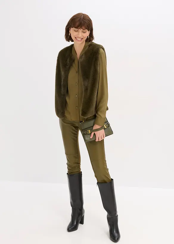 Camicia in satin fluente, bonprix