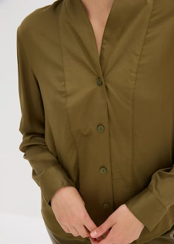 Camicia in satin fluente, bonprix