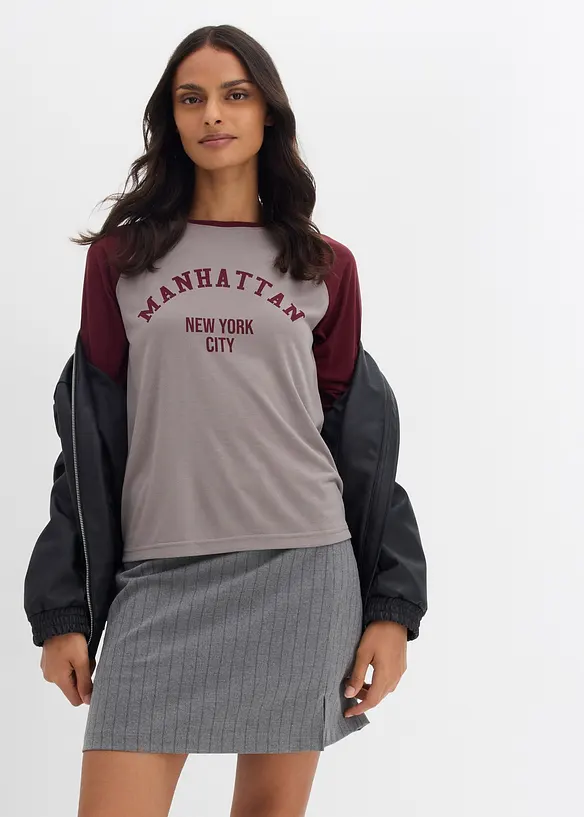 Maglia in jersey a maniche lunghe, bonprix