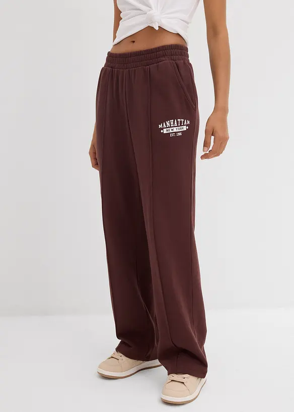 Pantaloni in felpa di puro cotone, bonprix