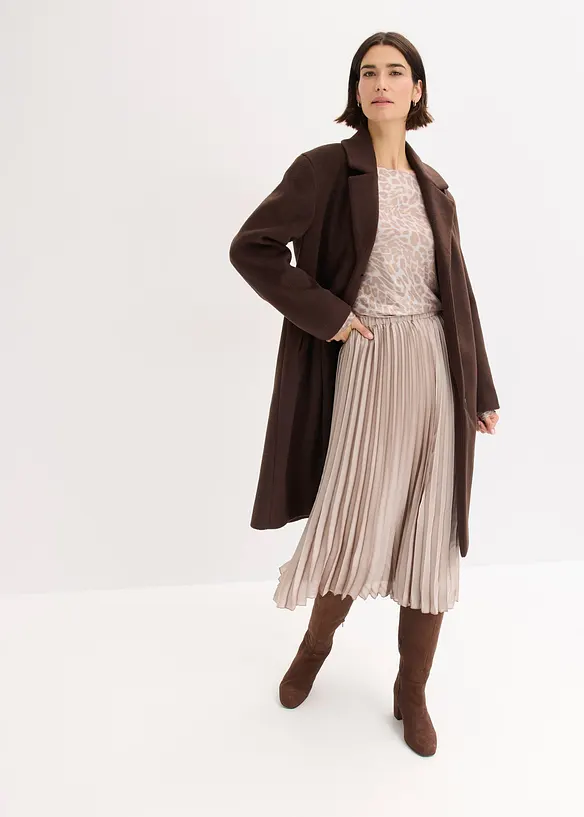 Maglia leopardata in fantasia lucida, bonprix