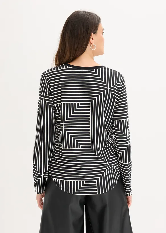 Maglia a maniche lunghe in viscosa, bonprix