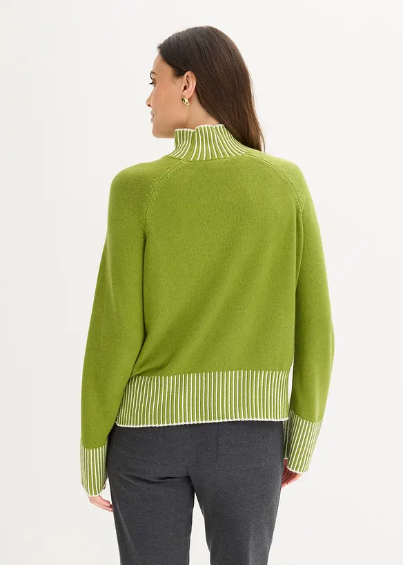 Maglione con collo dritto, bonprix