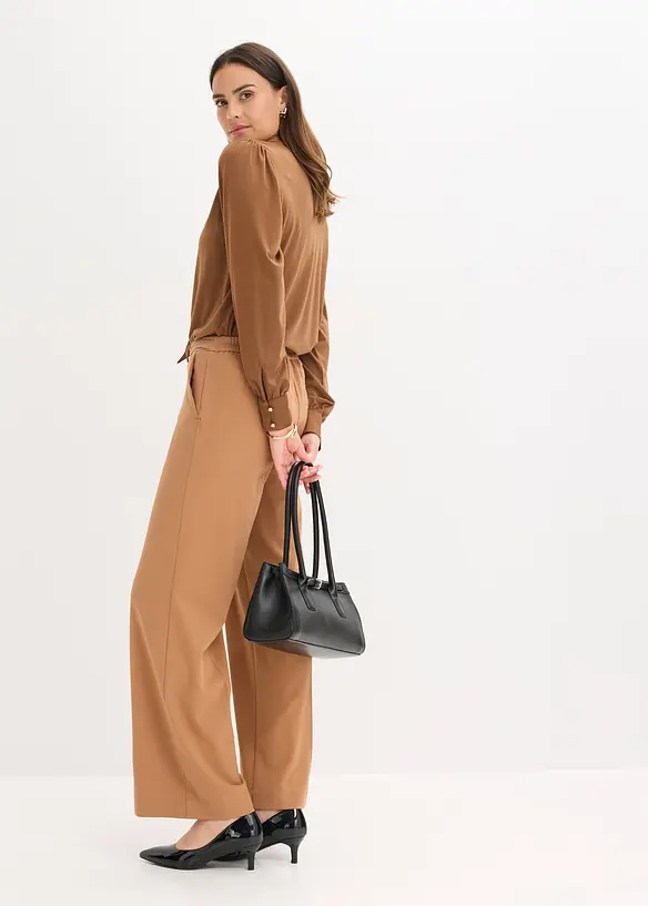 Maglia con viscosa e fiocco in satin, bonprix