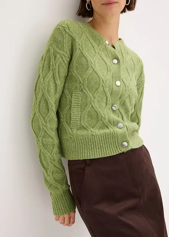 Cardigan con percentuale di lana, bonprix