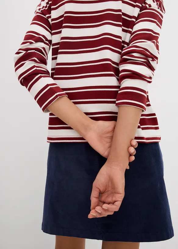 Maglia oversize in puro cotone a maniche lunghe, bonprix