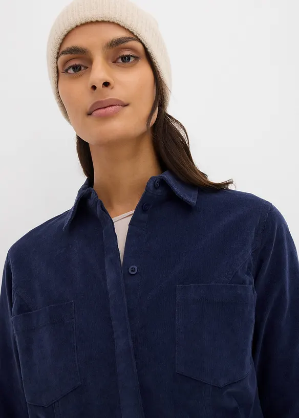 Abito aderente in velluto a coste, bonprix