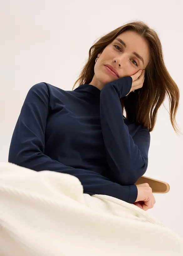Maglia a maniche lunghe aderente, bonprix