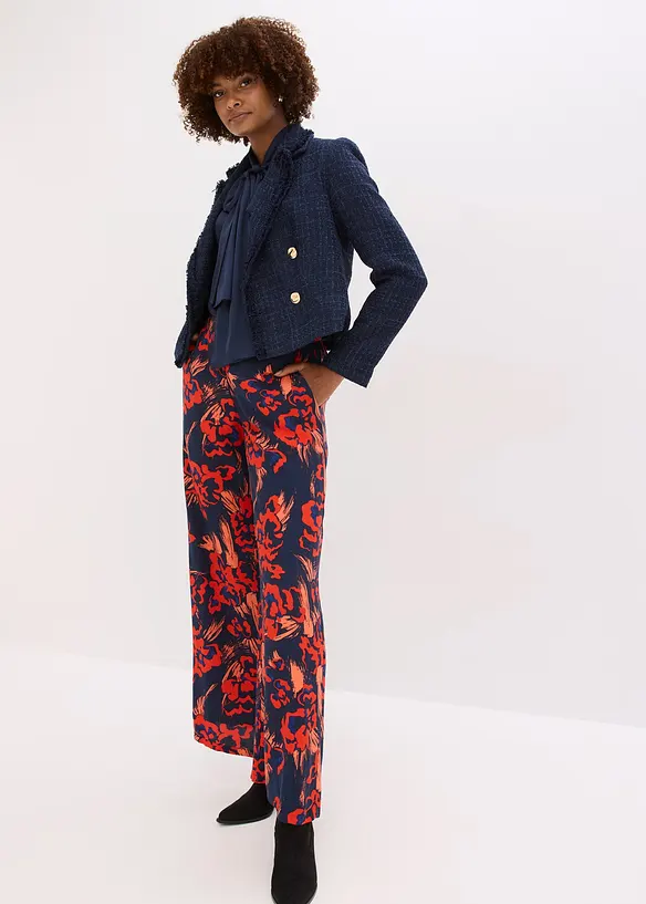 Pantaloni a palazzo in crêpe leggero di viscosa, bonprix