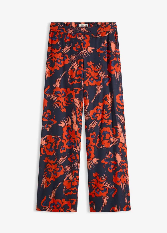 Pantaloni a palazzo in crêpe leggero di viscosa, bonprix