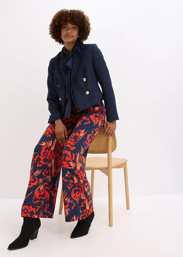 Pantaloni a palazzo in crêpe leggero di viscosa, bonprix