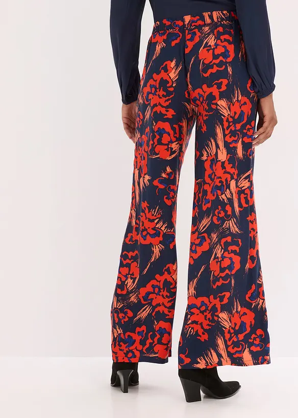 Pantaloni a palazzo in crêpe leggero di viscosa, bonprix