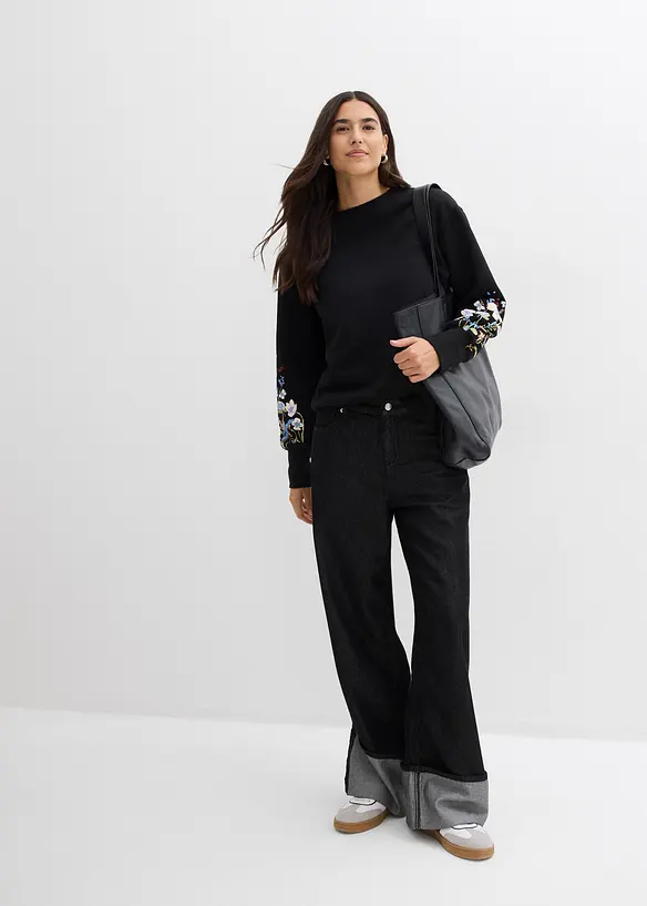 Felpa in misto cotone, bonprix